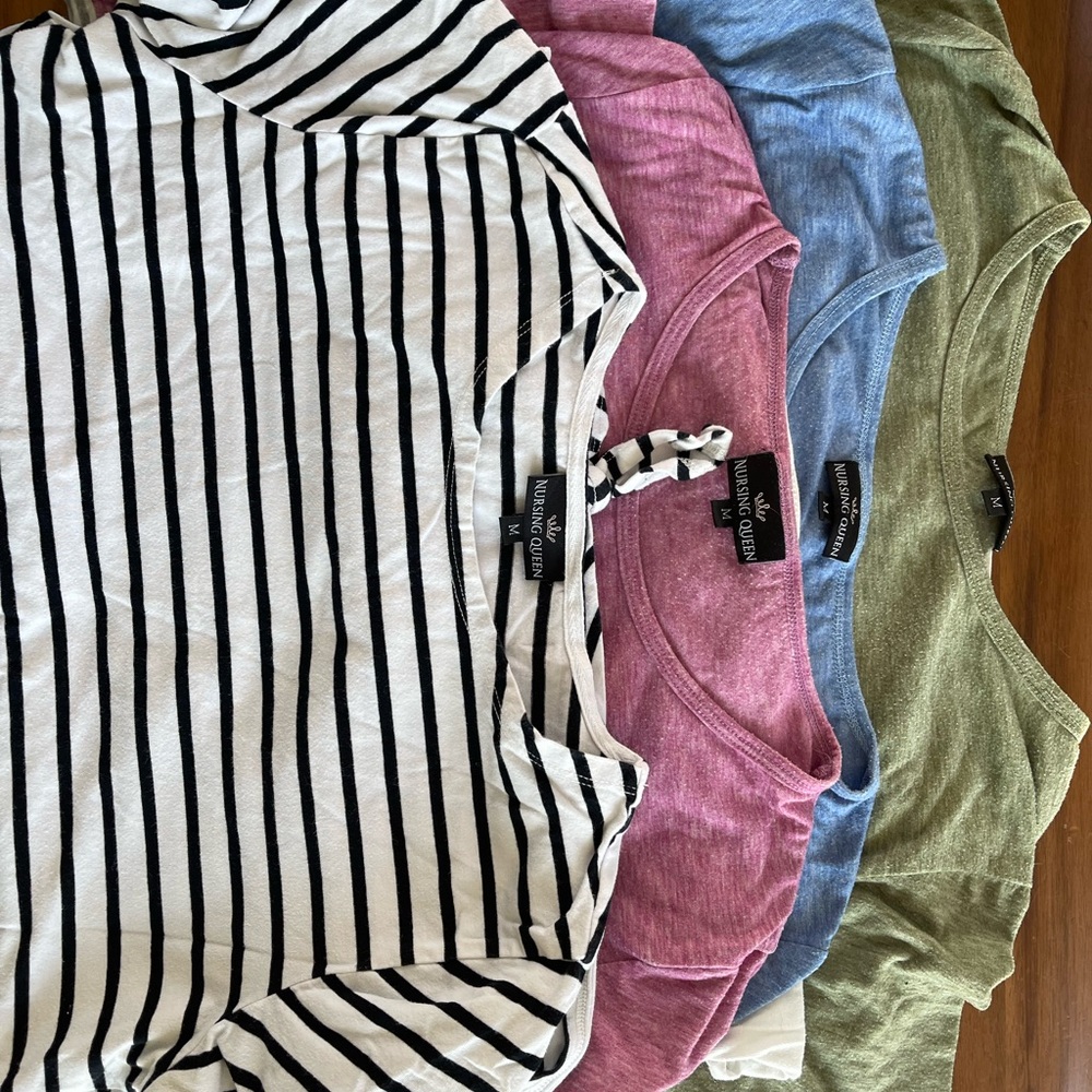 Nursing Queen Striped And Solid Tops Collection - image 2